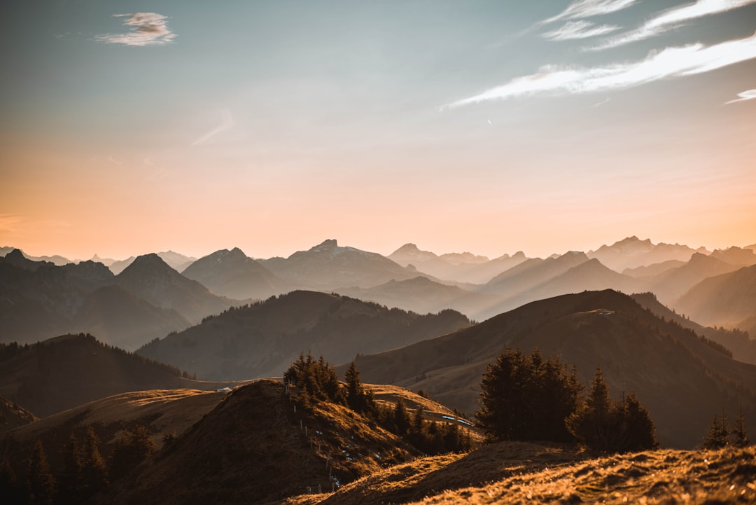 Warm Light on Mountain Layers