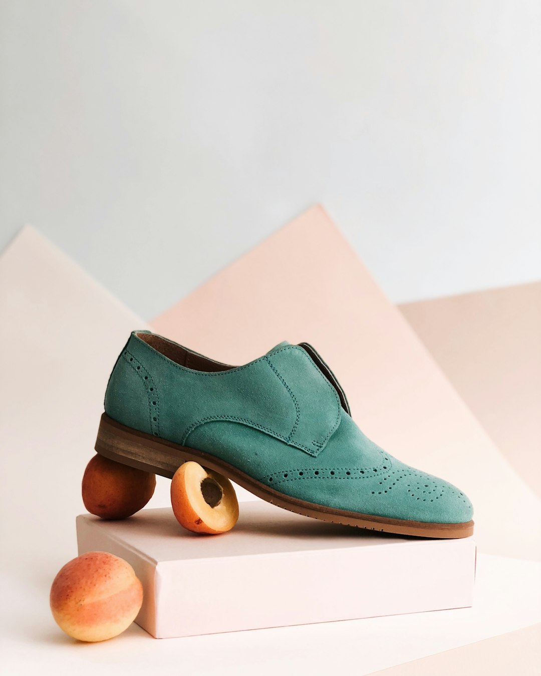 Green Leather Shoe Display