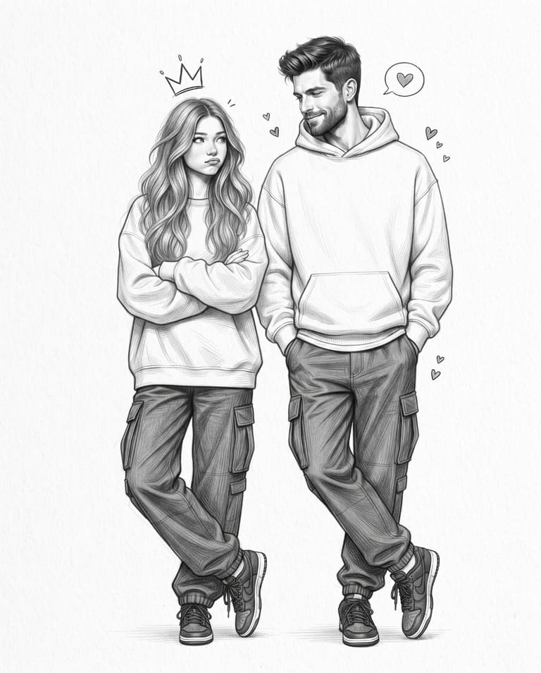 Matching Hoodies in Graphite