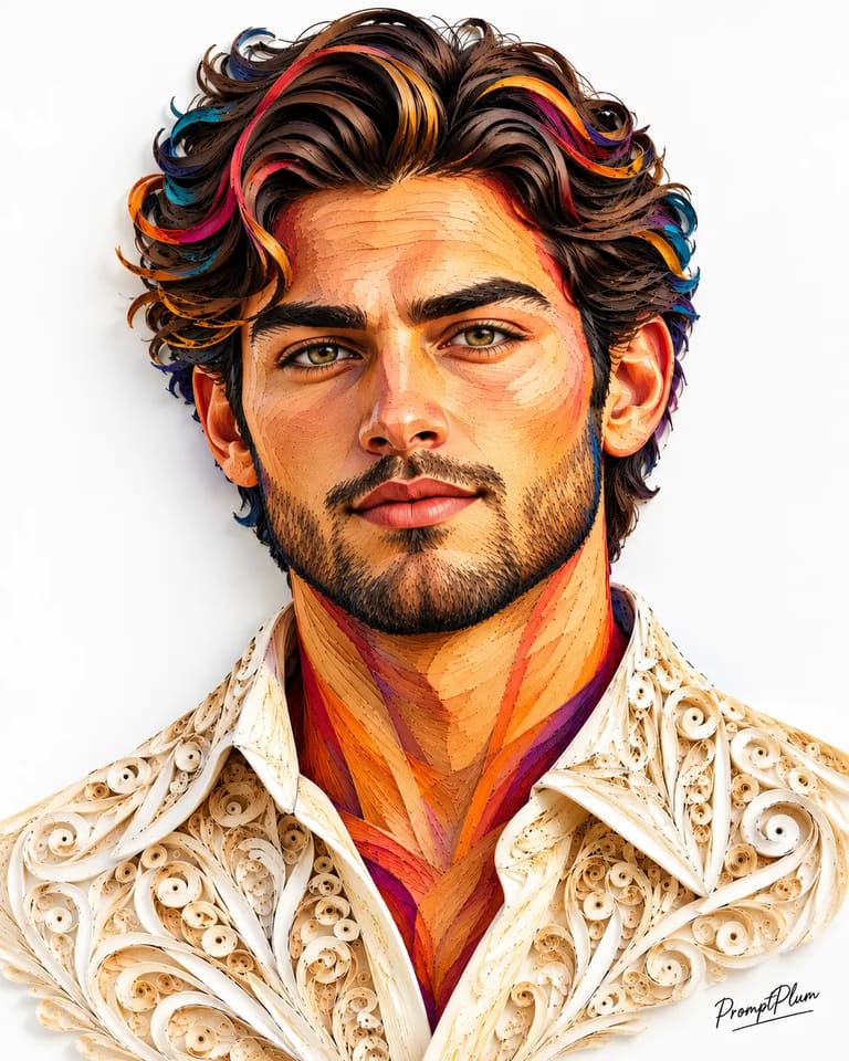 Paper Bloom — Quilling Art Portrait