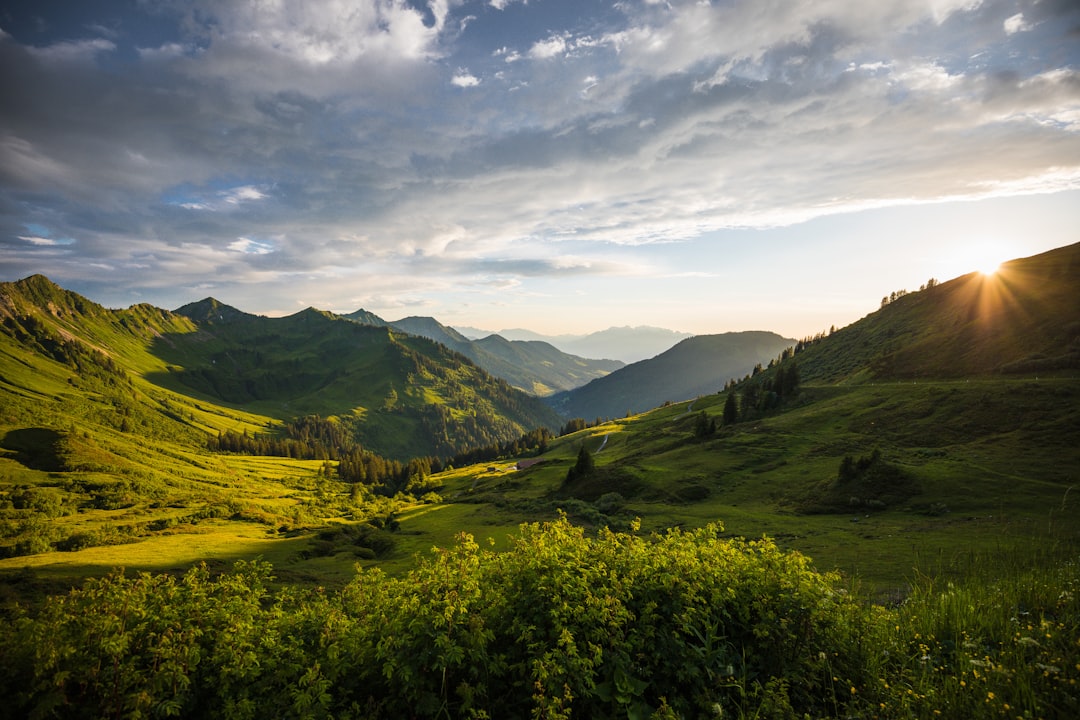 Green Mountains Blue Sky