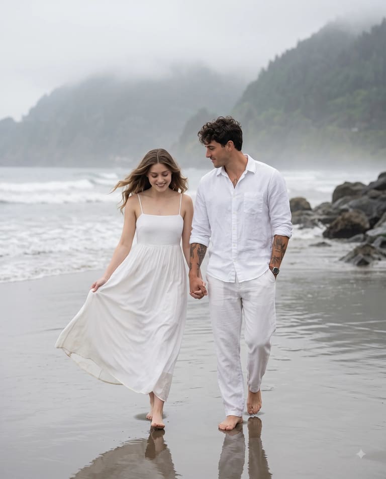 Footprints at the Shore