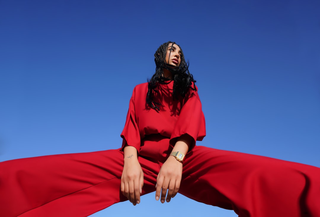 Red Outfit Blue Sky