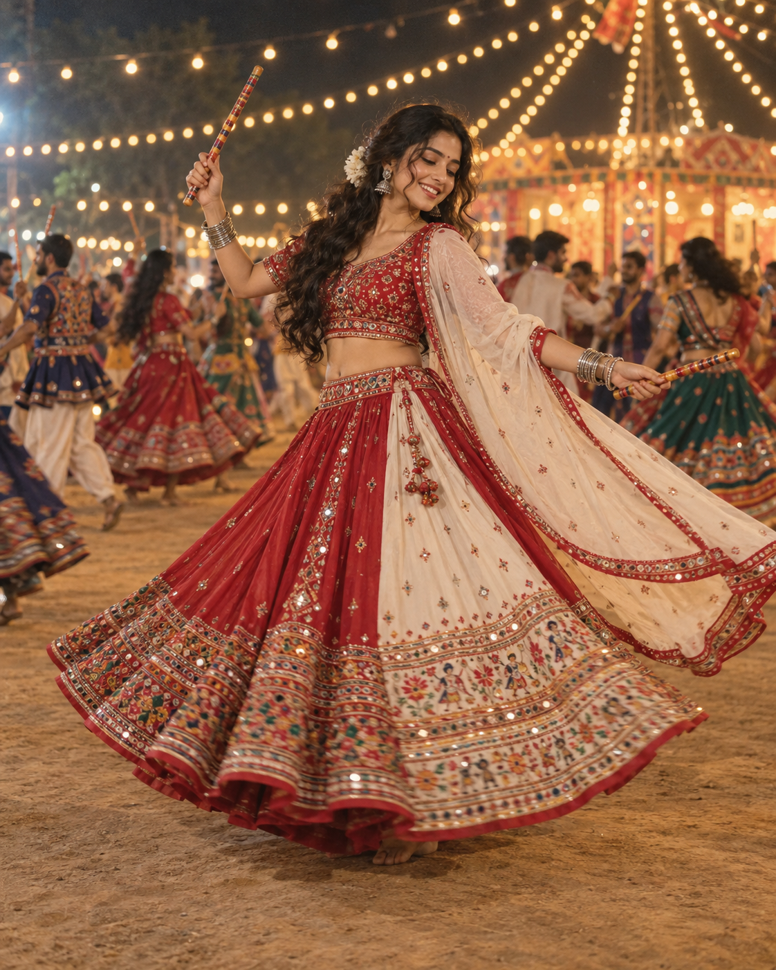 A Twirl Under Festival Lights
