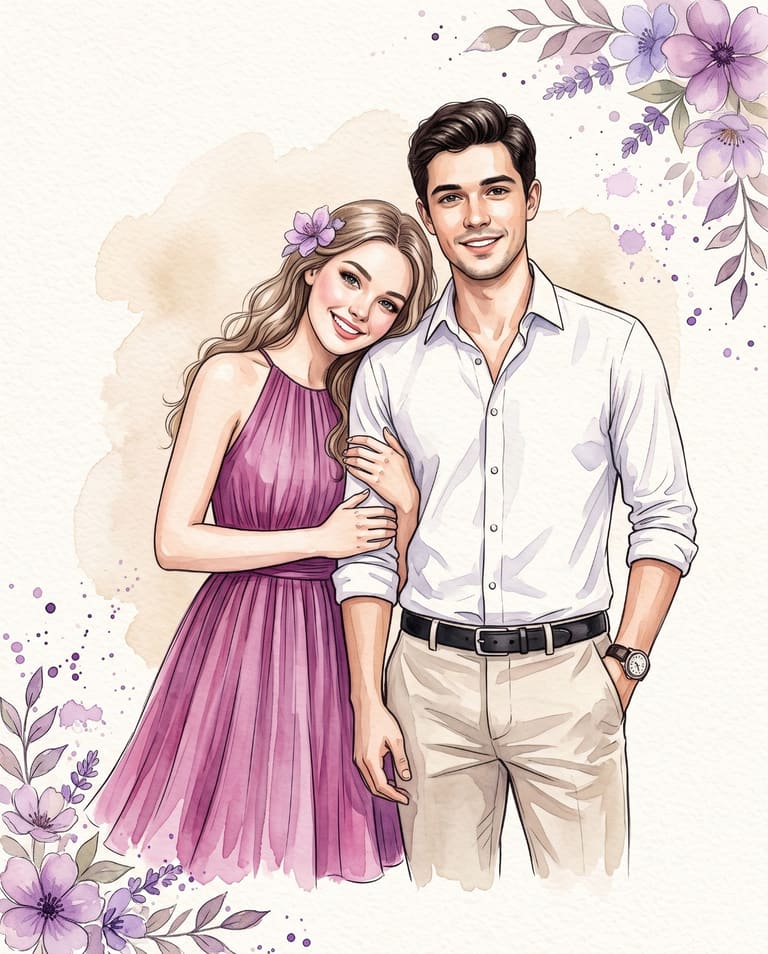 Watercolor Shared Smile